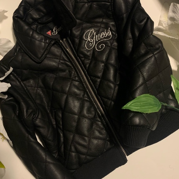 🔥FLASH SALE🔥GUESS Toddler Pleated Leather Jacket - Picture 2 of 8